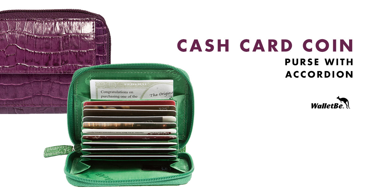 Cash Card Coin Accordion Wallet