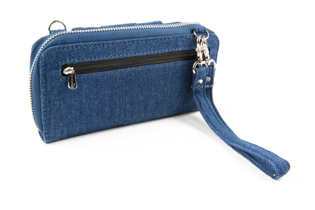 Denim Crossbody RFID Cell Phone Wallet Purse Back- WalletBe