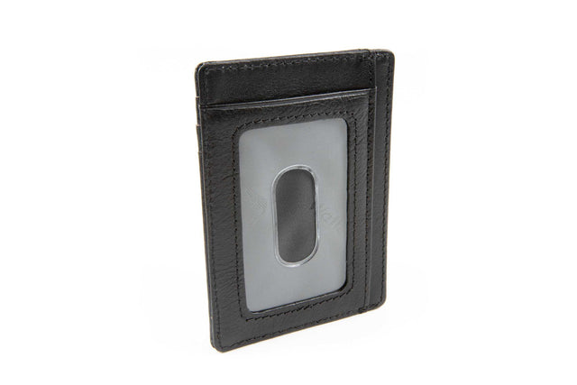 Ultra-Thin 5-Slot Leather RFID Wallet