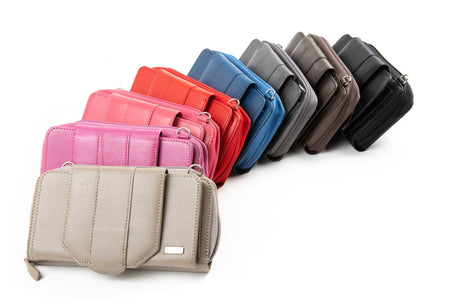 Leather Crossbody RFID Cell Phone Wallet Purse