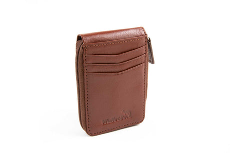 Men's RFID Zipper Front Pocket Wallet Inner ID